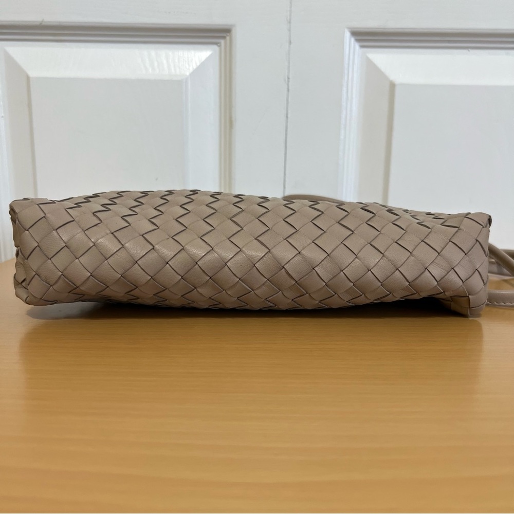 Quince Woven Leather Crossbody Bag in Taupe - Picture 8 of 16